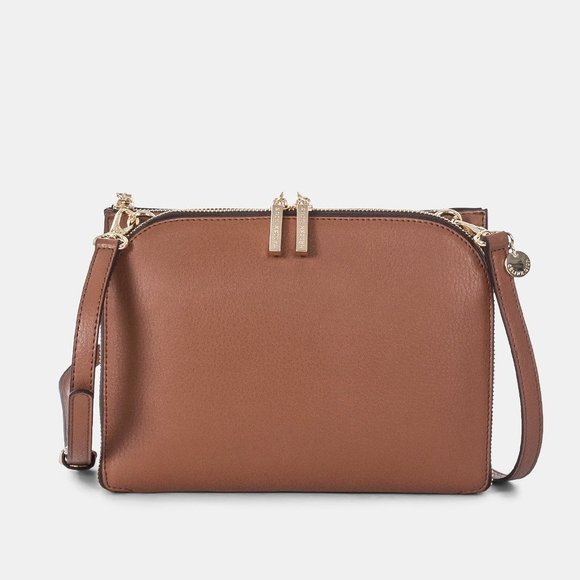 Celine Dion Triad Leather Crossbody Bag - Picture 1 of 7